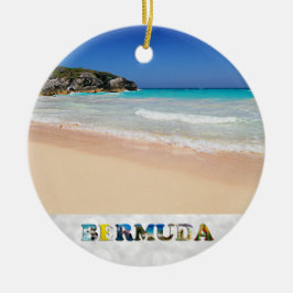 Bermuda Horseshoe Bay Pink Sand Beach Weihnachten Keramik Ornament
