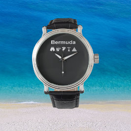 Bermuda Icons Monotone Dark Armbanduhr