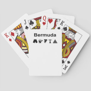 Bermuda Icons Monotone Spielkarten