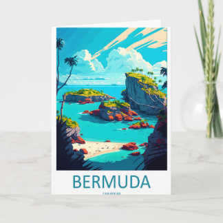 Bermuda Karibik Reiseplakat 1 Karte