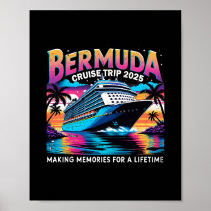 Bermuda-Kreuzfahrt 2025 Sonnenuntergang Urlaub Ges Poster