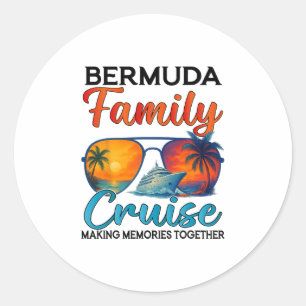 Bermuda-Kreuzfahrt Familienurlaub 2025 Bermuda-Kre Runder Aufkleber