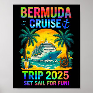 Bermuda Kreuzfahrt Team 2025 Familien Meer Abenteu Poster