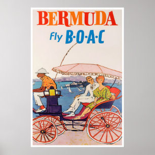 Bermuda-Kunstposter BOAC-Reiseposter (XR1851)a Poster