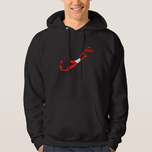 Bermuda Main Island Taucherflagge Hoodie (Vorderseite)