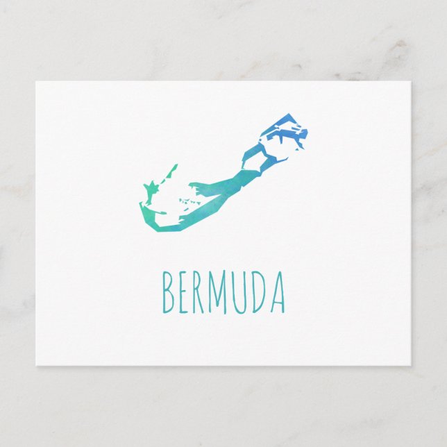 Bermuda Map Postkarte (Vorderseite)