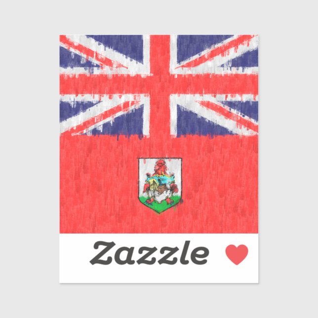 Bermuda Ölgemälde Zeichnend Aufkleber (Blatt)