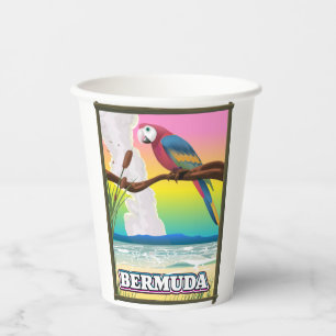 Bermuda Paradies. T-Shirt Wurf Kissen Knopf Coffe Pappbecher