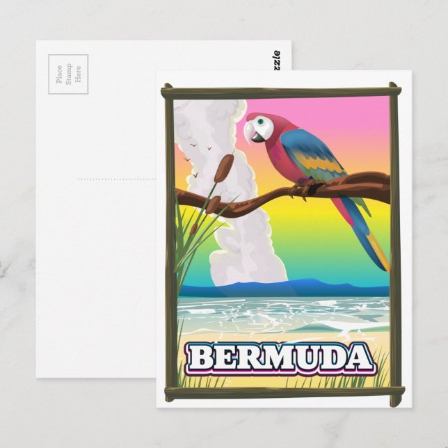 Bermuda Paraside Postkarte (Vorne/Hinten)