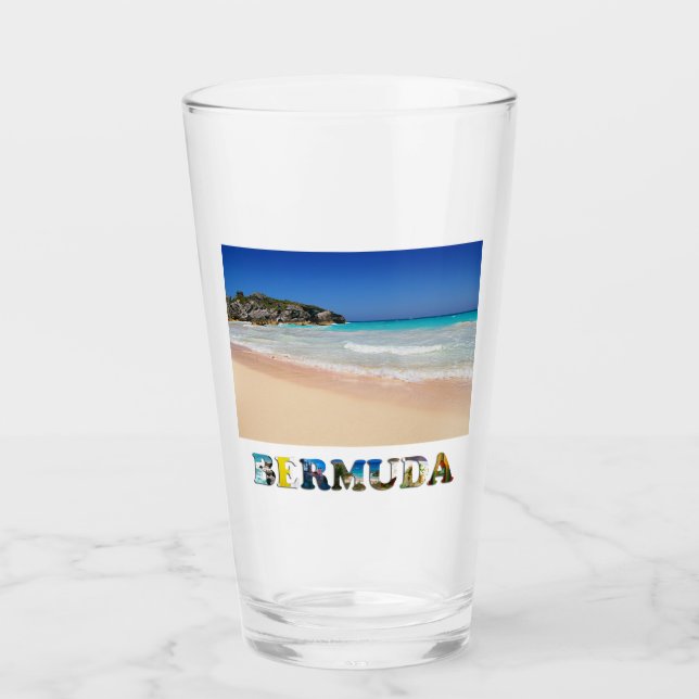 Bermuda Pink Sand Beach Horseshoe Bay Beer Pint Glas (Vorderseite)