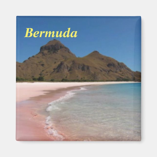 Bermuda Pink Strände Magnet (Vorne)