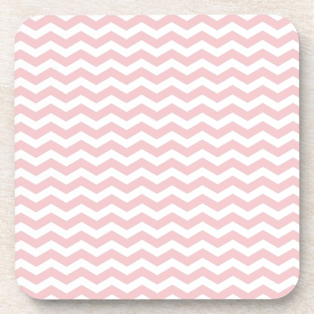 Bermuda Pink Wave Zickzack Getränkeuntersetzer (Vorderseite)