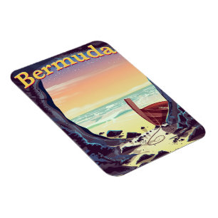 Bermuda-Piratenhöhle-Reiseposter Magnet
