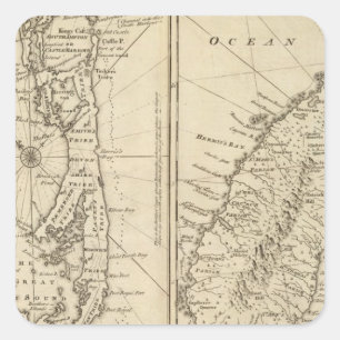 Bermuda Quadratischer Aufkleber