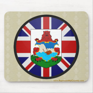 Bermuda-Qualität Flaggen-Kreis Mousepad