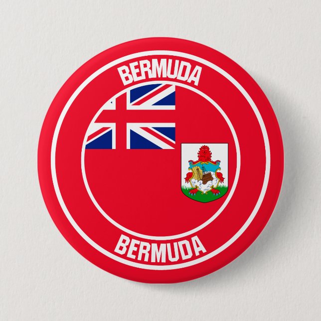 Bermuda Round Emblem Button (Vorderseite)