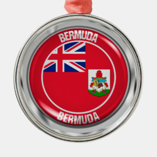 Bermuda Round Emblem Ornament Aus Metall