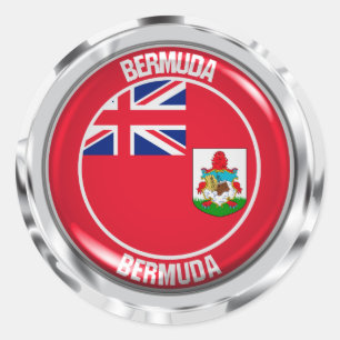 Bermuda Round Emblem Runder Aufkleber