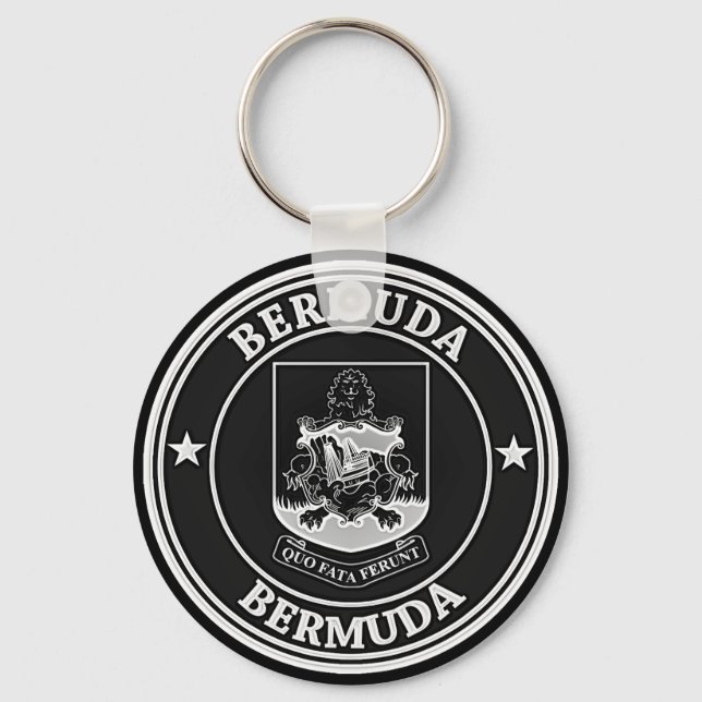 Bermuda Round Emblem Schlüsselanhänger (Vorderseite)