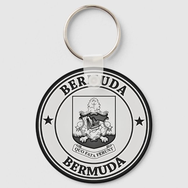 Bermuda Round Emblem Schlüsselanhänger (Vorderseite)
