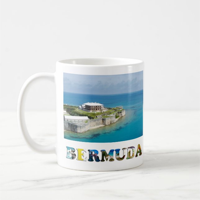 Bermuda Royal Navy Dockyard Travel Foto Kaffeetasse (Links)