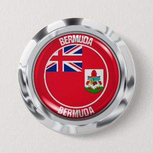 Bermuda-Rundes Emblem Button