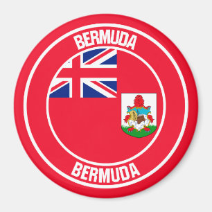 Bermuda-Rundes Emblem Magnet