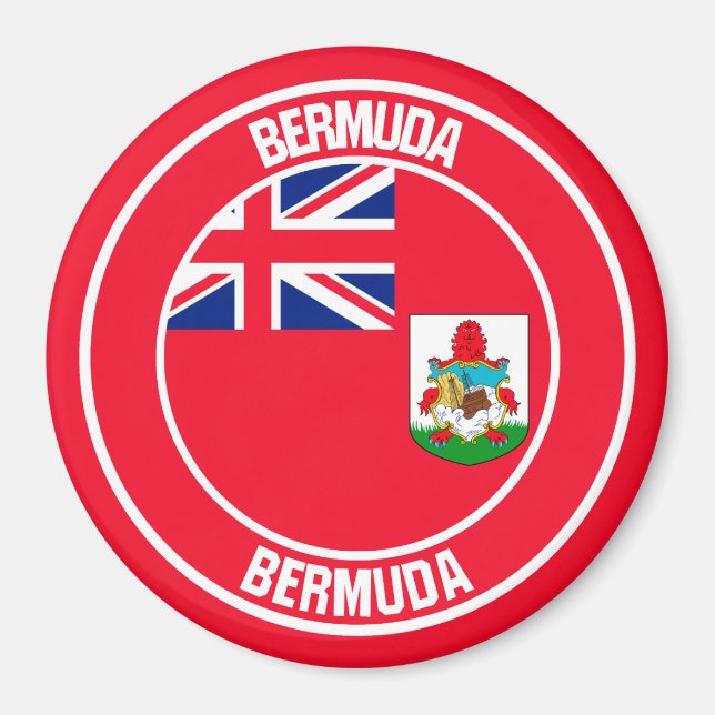 Bermuda-Rundes Emblem Magnet (Vorne)