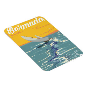 Bermuda Sailing Vintage Reiseplakat Magnet