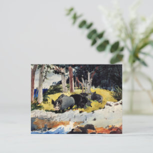 Bermuda Siedlers, ein Gemälde von Winslow Homer, Postkarte