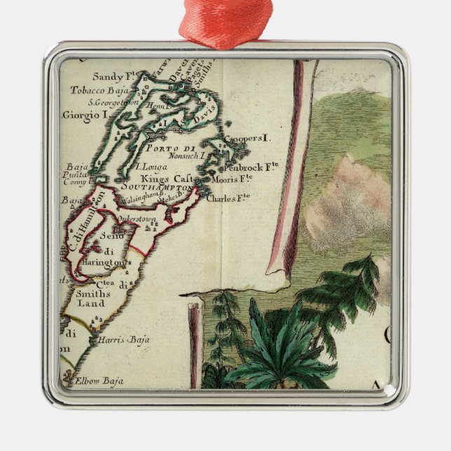 Bermuda Silbernes Ornament (Vorne)