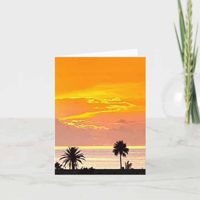 Bermuda Sunset Note Card (Vorderseite)