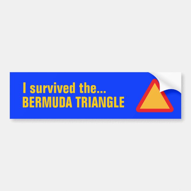 BERMUDA TRIANGLE Autoaufkleber (blau) (Vorne)