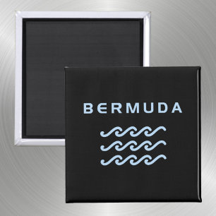 Bermuda Triple Ocean Waves Dark Color Magnet