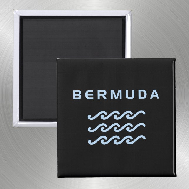 Bermuda Triple Ocean Waves Dark Color Magnet (Von Creator hochgeladen)