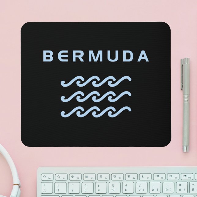 Bermuda Triple Ocean Waves Dark Color Mousepad (Von Creator hochgeladen)
