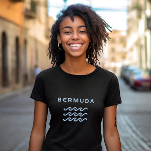 Bermuda Triple Ocean Waves Dark Color T-Shirt