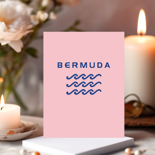 Bermuda Triple Ocean Waves Light Color Postkarte