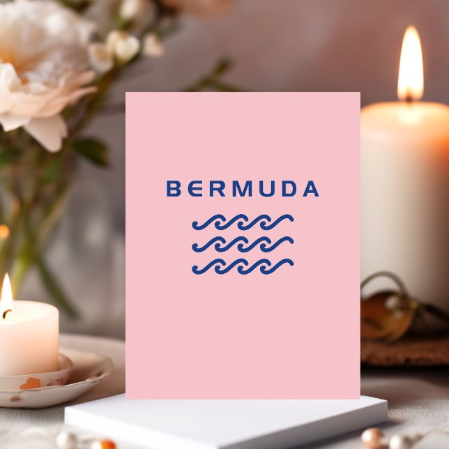 Bermuda Triple Ocean Waves Light Color Postkarte (Von Creator hochgeladen)