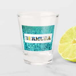 Bermuda Tropical Beach Blue Ocean Travel Fotos Schnapsglas