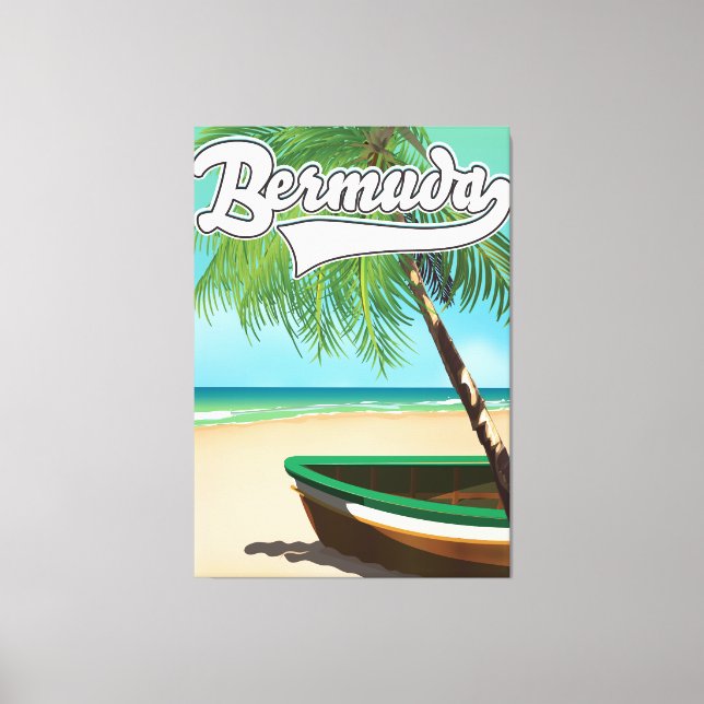 Bermuda Tropical Island Reiseplakat Leinwanddruck (Vorderseite)