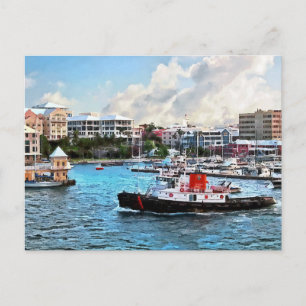 Bermuda - Tugboat in den Hafen von Hamilton Postkarte
