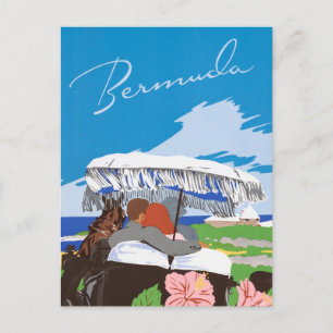 Bermuda Unbearbeitete Vintage-Fotos Alte Ästhetik  Postkarte