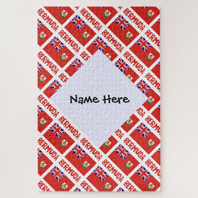 Bermuda und Bermudie Flagge Personalisiert gepflas Puzzle (Vertikal)