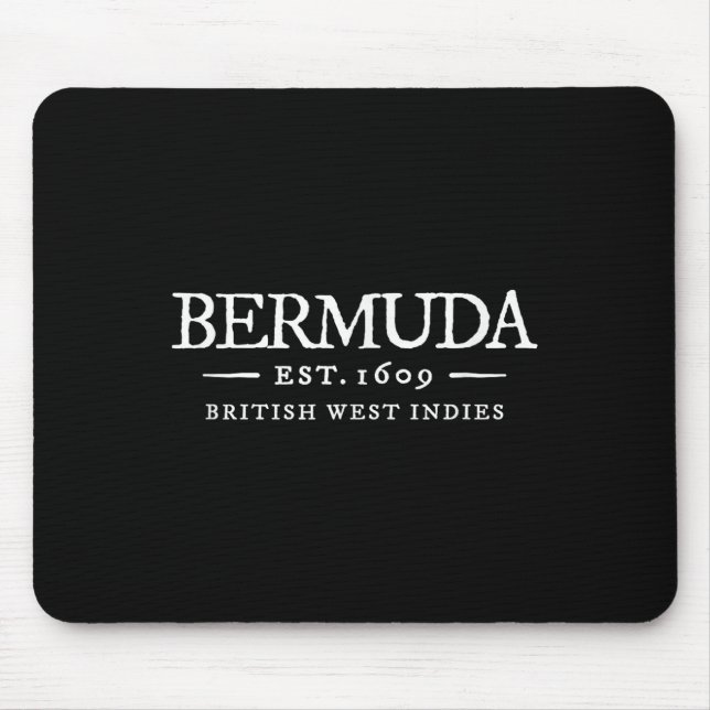 Bermuda Vintage-Brief Retro-Throwback- Urlaub So Mousepad (Vorne)