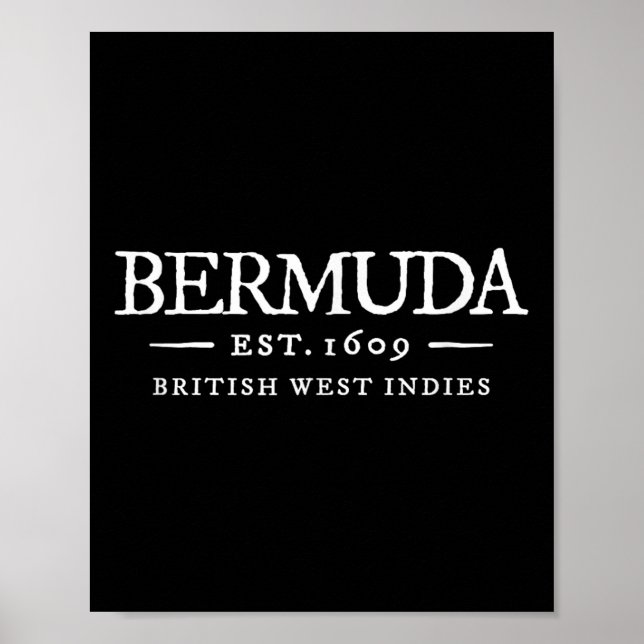 Bermuda Vintage-Brief Retro Throwback Urlaub So Poster (Vorne)