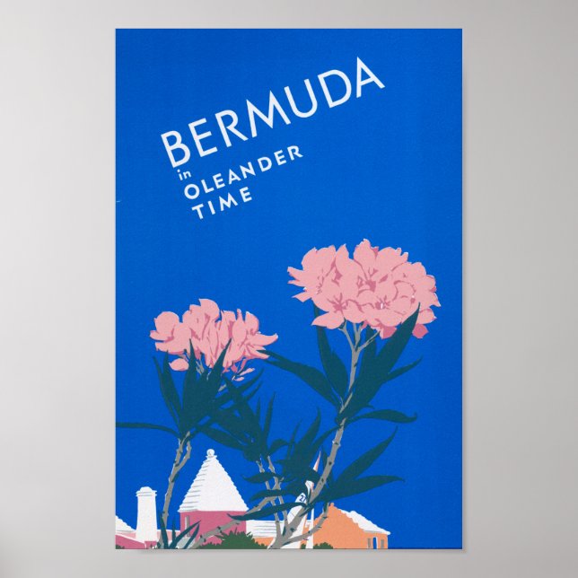 Bermuda Vintage Fotos Alte ästhetische Piktsgeschi Poster (Vorne)