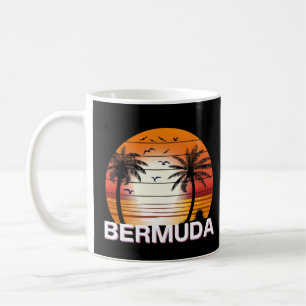Bermuda Vintage Palmen Sommer Strand Kaffeetasse
