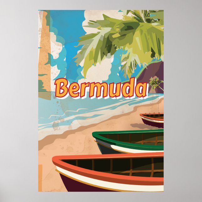 Bermuda Vintage Reiseplakat Poster (Vorne)