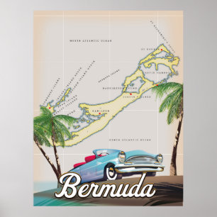 Bermuda Vintage Reiseplakat Poster